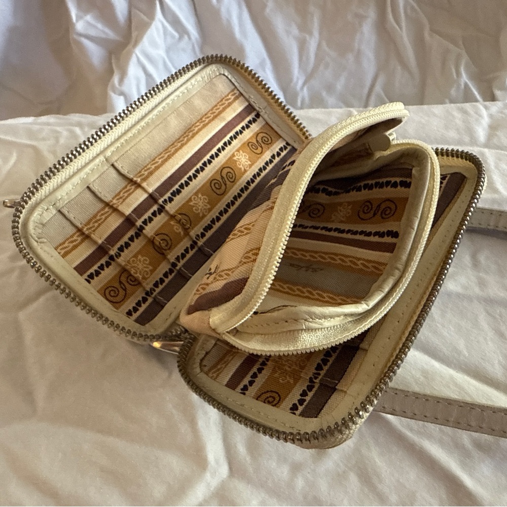 Vintage Brighton Croc-Embossed Leather Phone Holder/Wallet with Strap